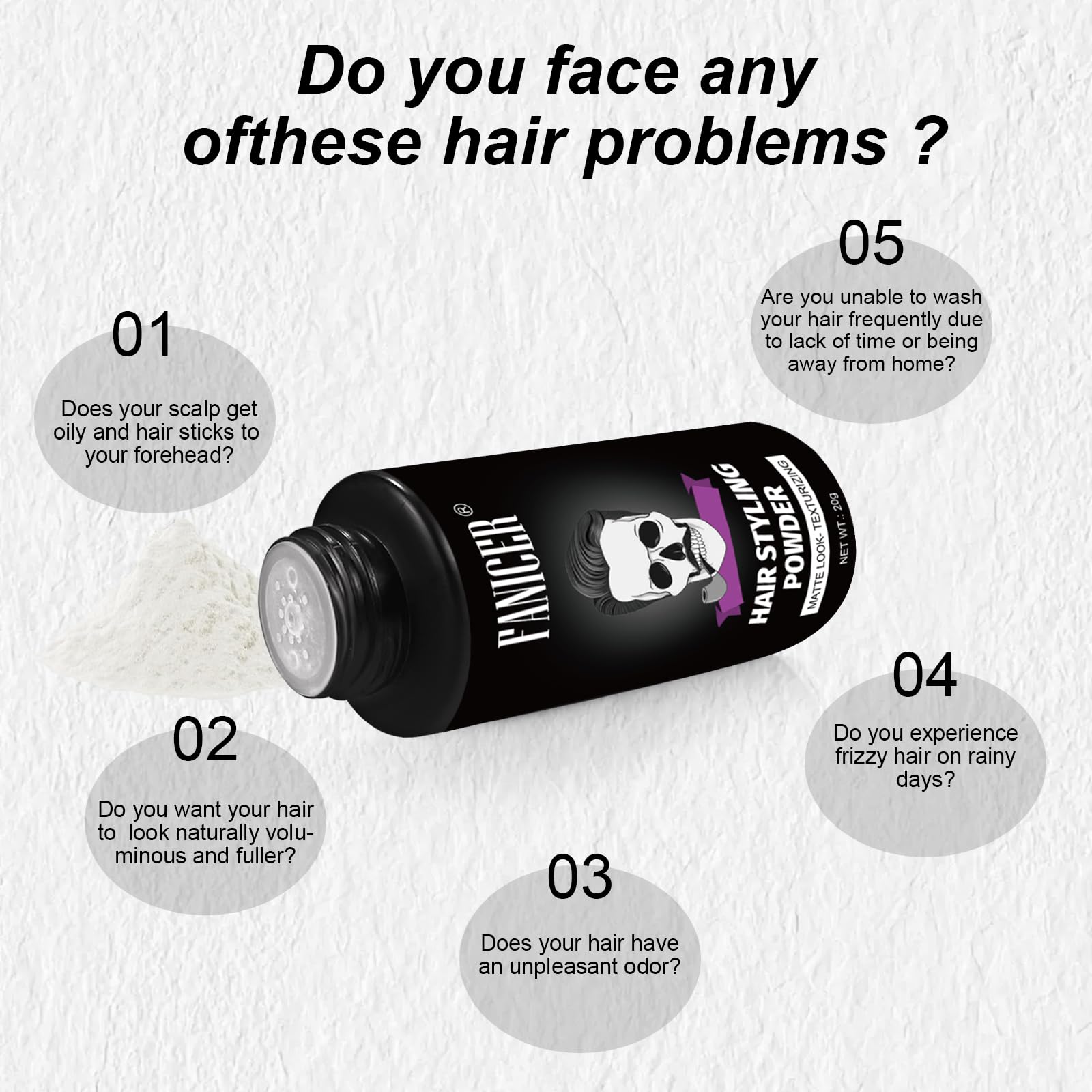 Poudre texturisante naturelle pour cheveux, poudre magique quotidienne pour texture et volume Poudre texturisante naturelle pour cheveux, poudre magique quotidienne pour texture et volume