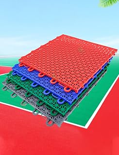 Outdoor Basketball Court Flooring, Basketball Table Tennis Sports Area Playground Interlocking Flooring Tiles, Entrance Garage Door Modular Floor Pads(Gray)