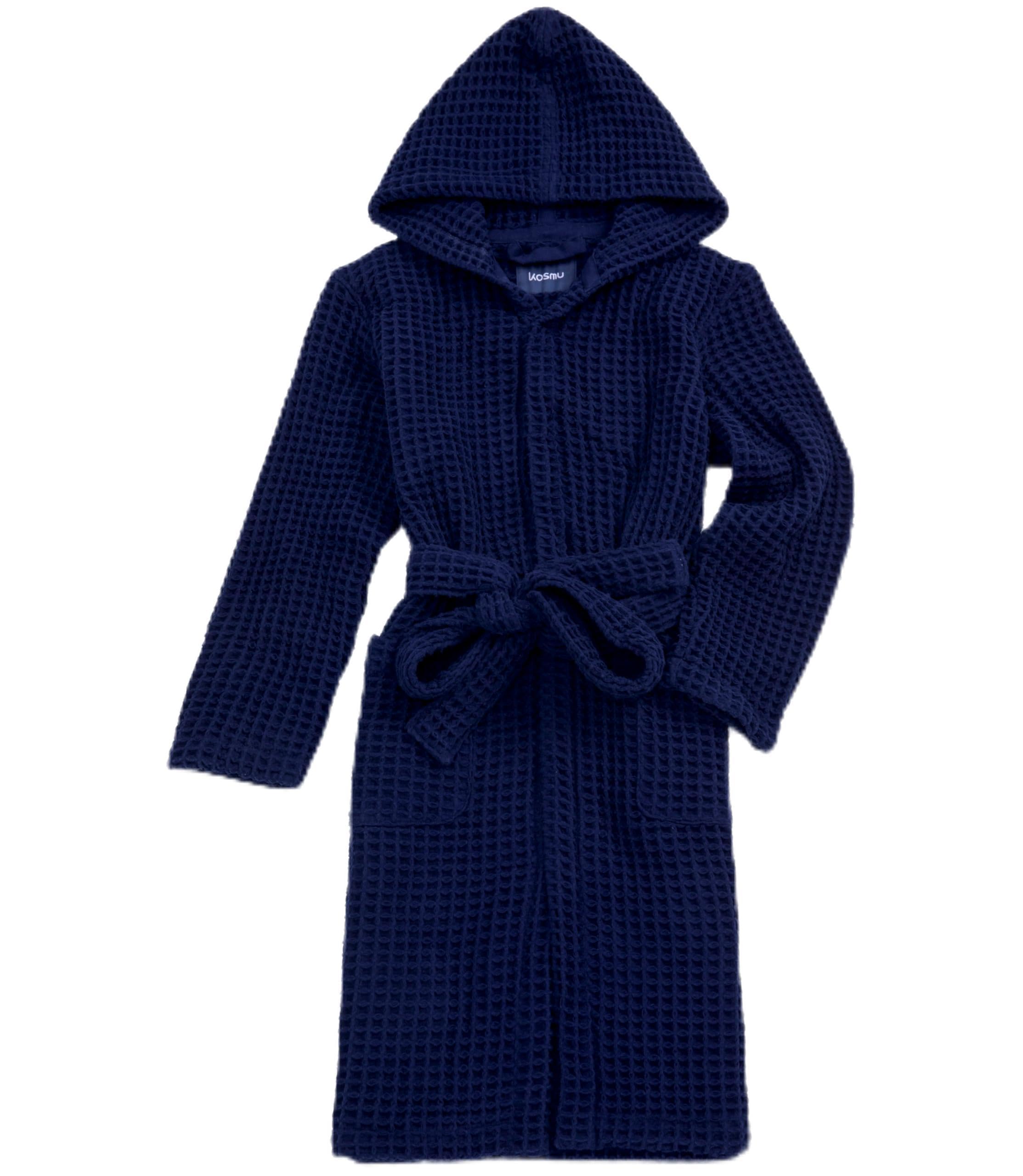 KOSMU Luxury Organic Japanese Cotton Hotel & Spa Waffle Bathrobe for Men and Women (Hooded/Kimono)