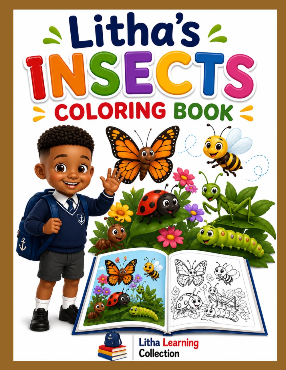 Litha's Insects Coloring Book: Learn and Have Fun