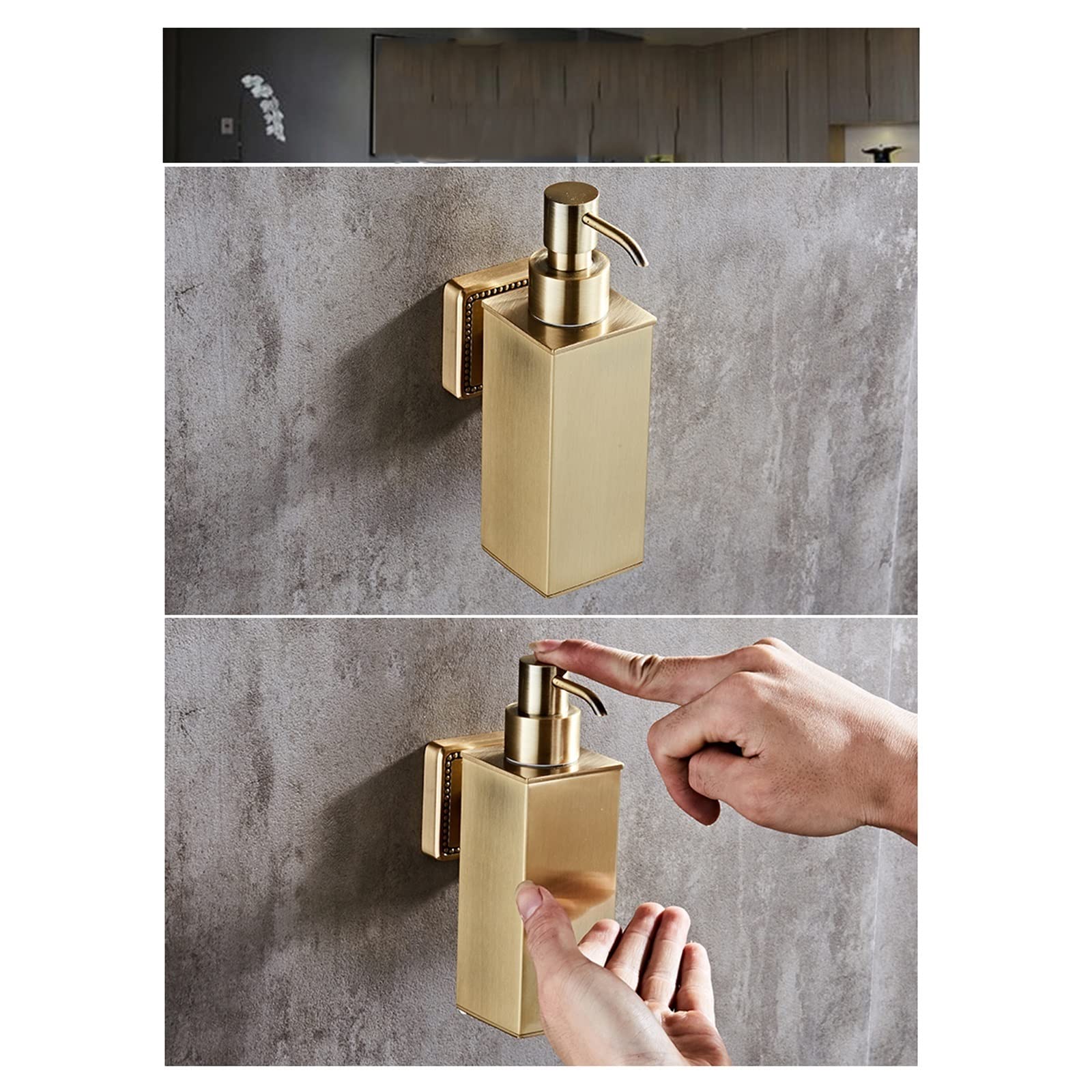 Contenitore erogatore di liquidi Distributore di Sapone a Parete Distributore di Sapone per liquidi Domestici Flacone con Pompa Distributore di Sapone Ricaricabile Adatto