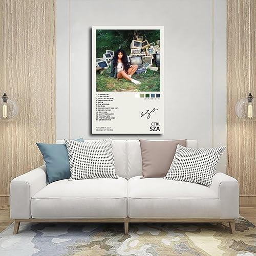 Miniatura 5 de YEZLH SZA - Póster Ctrl para álbum de música, firmado, edición limitada, póster de lienzo para decoración de dormitorio, paisaje deportivo, oficina,