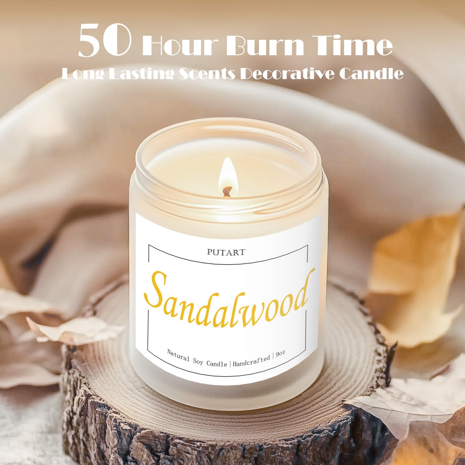 Velas perfumadas de sándalo para mujer, velas de aromaterapia, velas de soja para el hogar