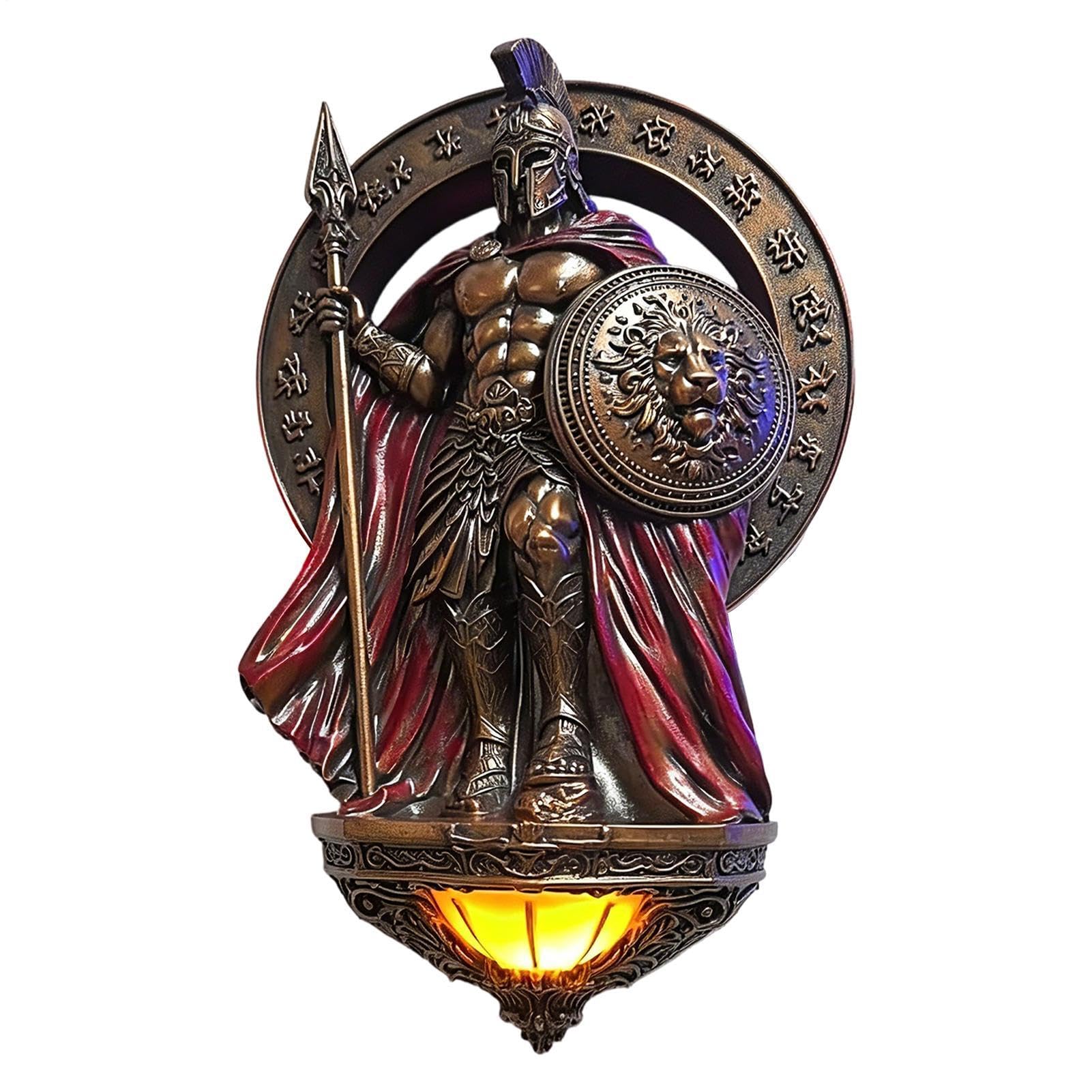 Lámpara soldado medieval recargable para iluminar paredes sin cables 8