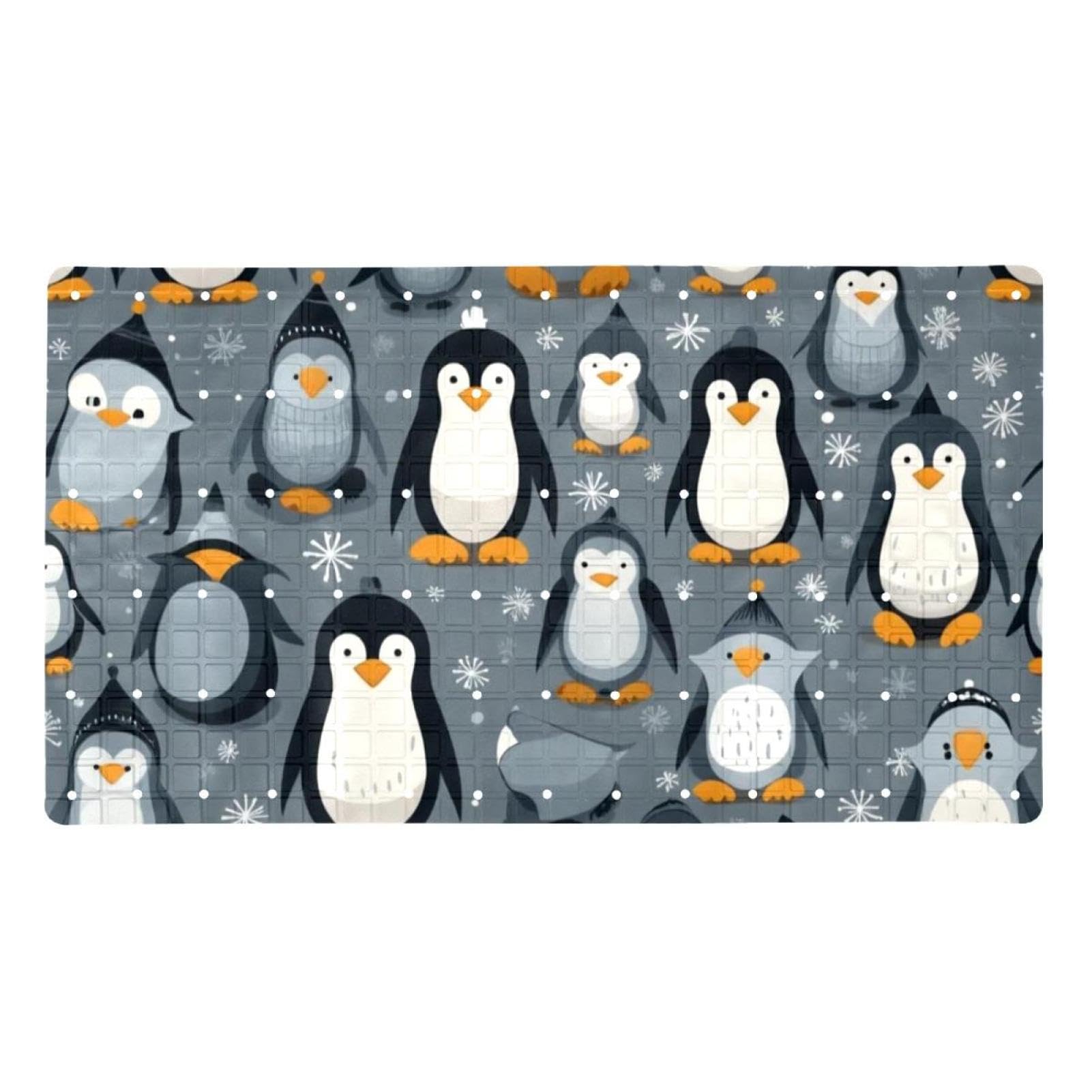 Tapis de bain antidérapant en PVC de qualité supérieure 38,4 x 68,1 cm