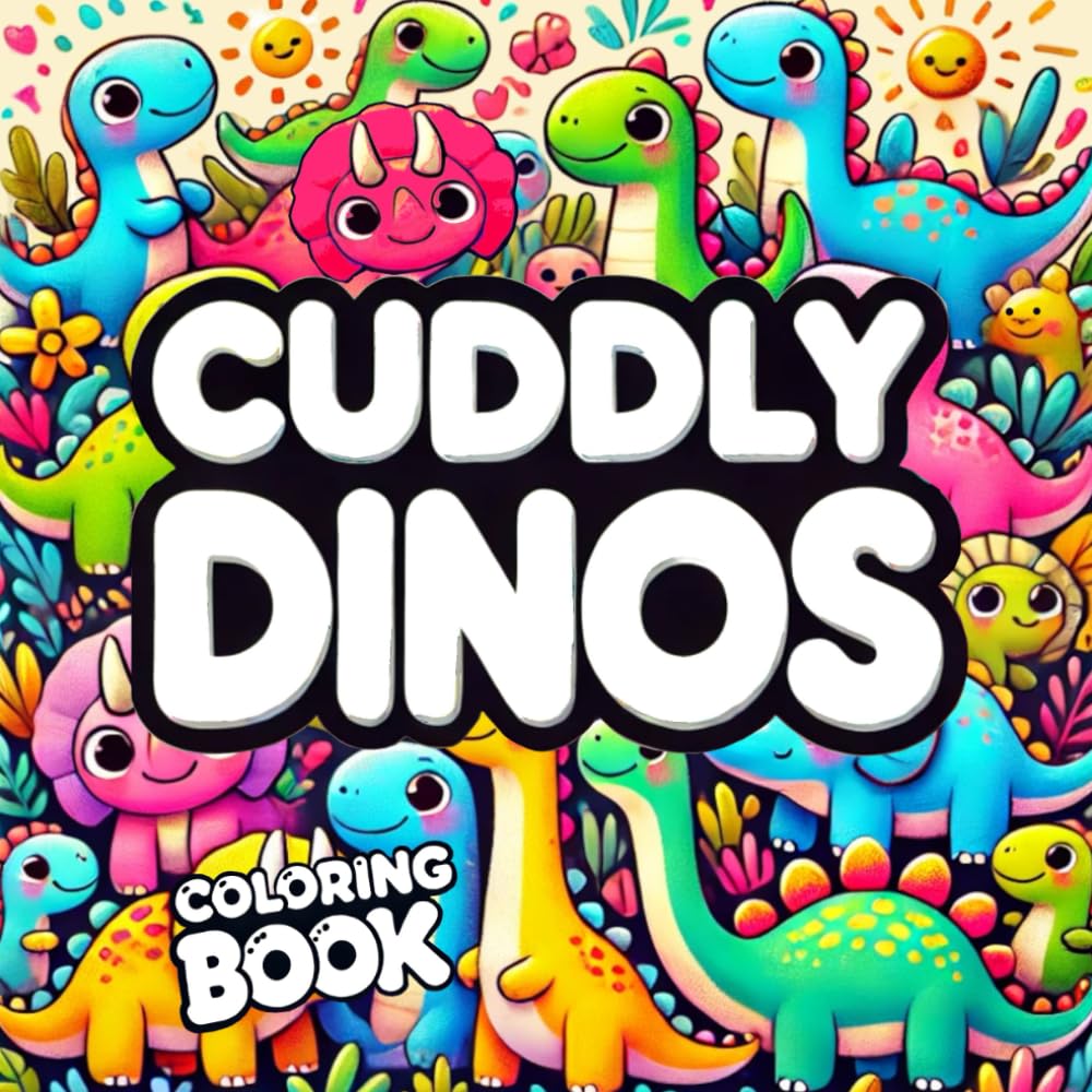 CUDDLY DINOS: Adorable Dinosaurs to Color for Little Artists (Coloring Books)