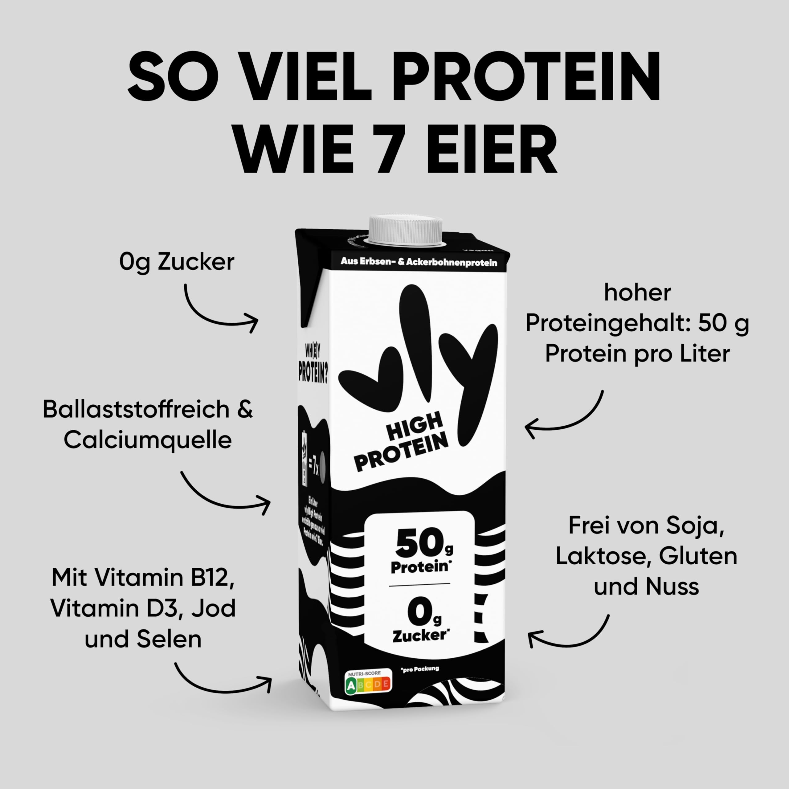 vly - Die köstlich cremige Milchalternative aus Erbsenprotein + Kalzium | PROBIERPAKET Vegane Milchalternative Kaffee Müsli Shakes | Viel Eiweiß, wenig Zucker, Erbsenproteingetränk Pea Protein-Drink