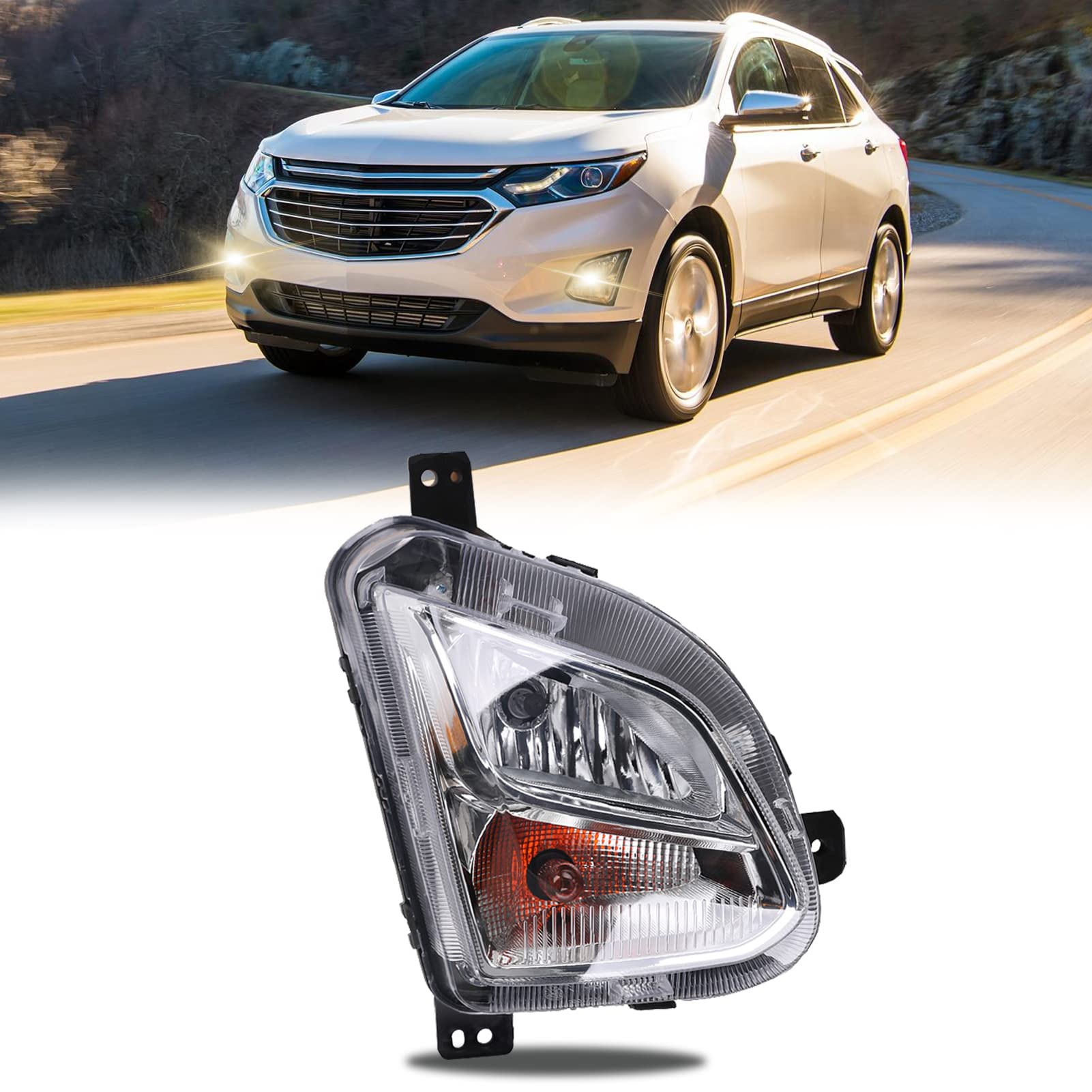 Fog Lights Compatible with 1999-2002 Chevy Silverado 1500 2500/2001 2002 Silverado 1500HD 2500HD 3500/2000-2006 Tahoe Suburban 1500 2500(Clear Lens) — view 41