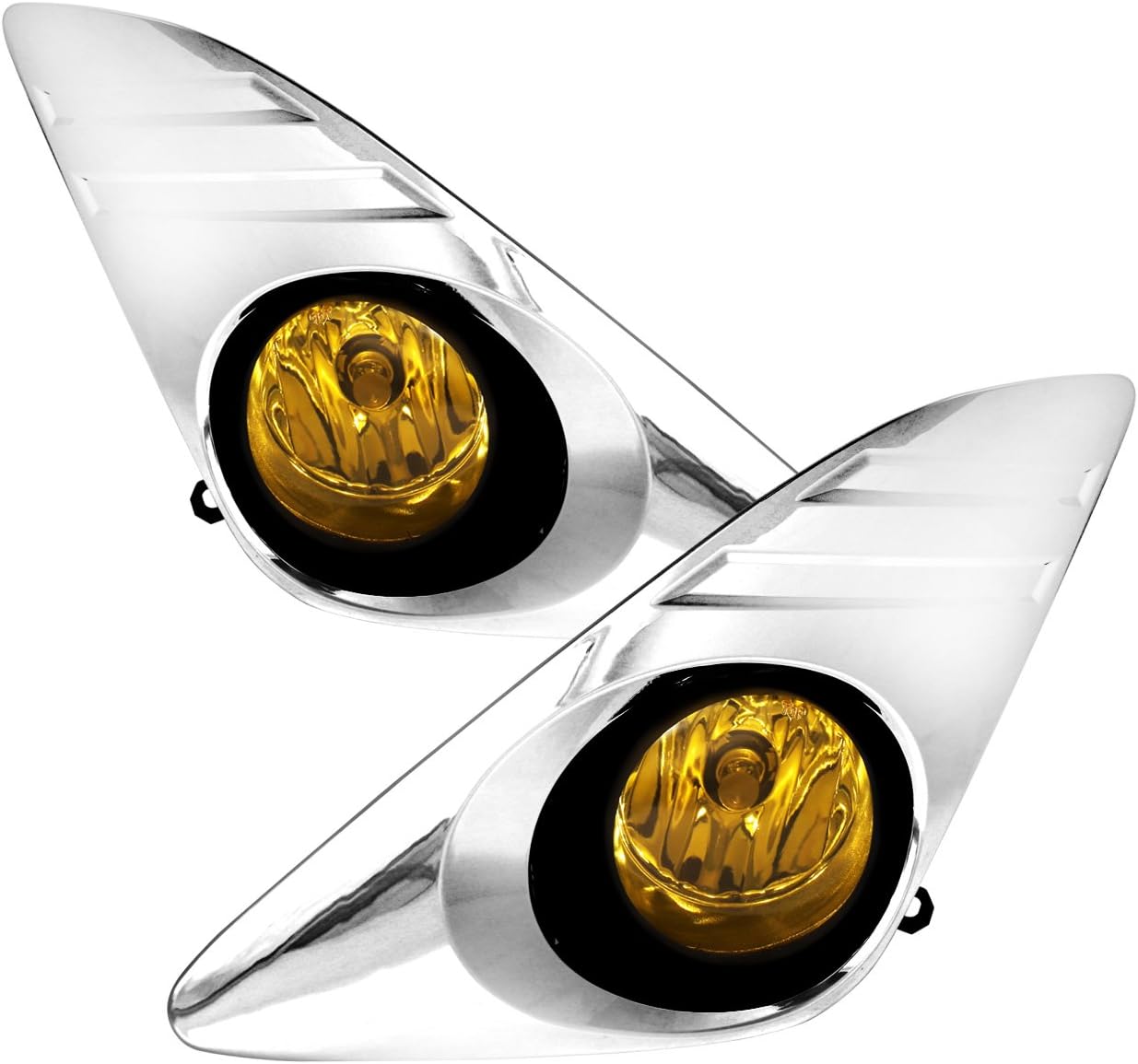 AJP Distributors 2012 2013 2014 12 13 14 FOR Toyota Camry JDM VIP Fog Lights Lamps Assembly Complete Kit Driving Front Bumper Harness Switch Left Right Pair Set (Chrome Bezel Yellow Lens)