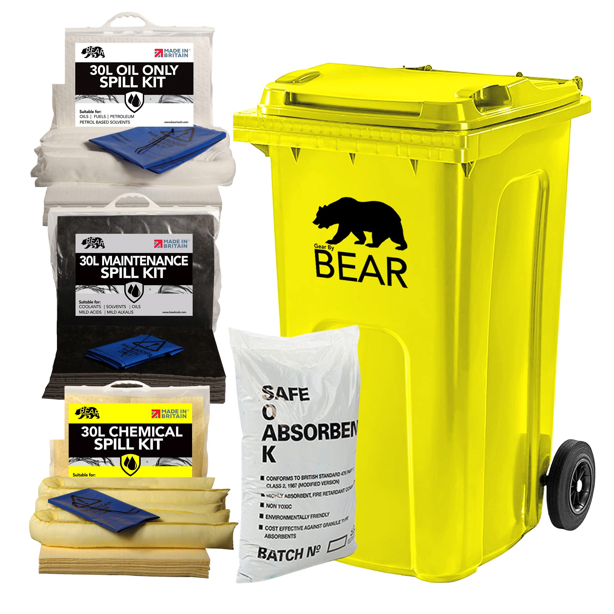 Buy BearTOOLS 120L Spill Kits , Maintenance, and Oil UK