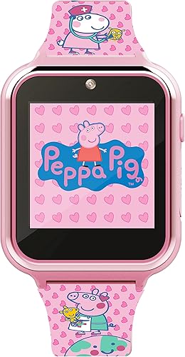 Miniatura 2 de Accutime Peppa Pig Baby Pink - Reloj inteligente de aprendizaje educativo para niños, con correa gráfica multicolor para niñas, niños pequeños,