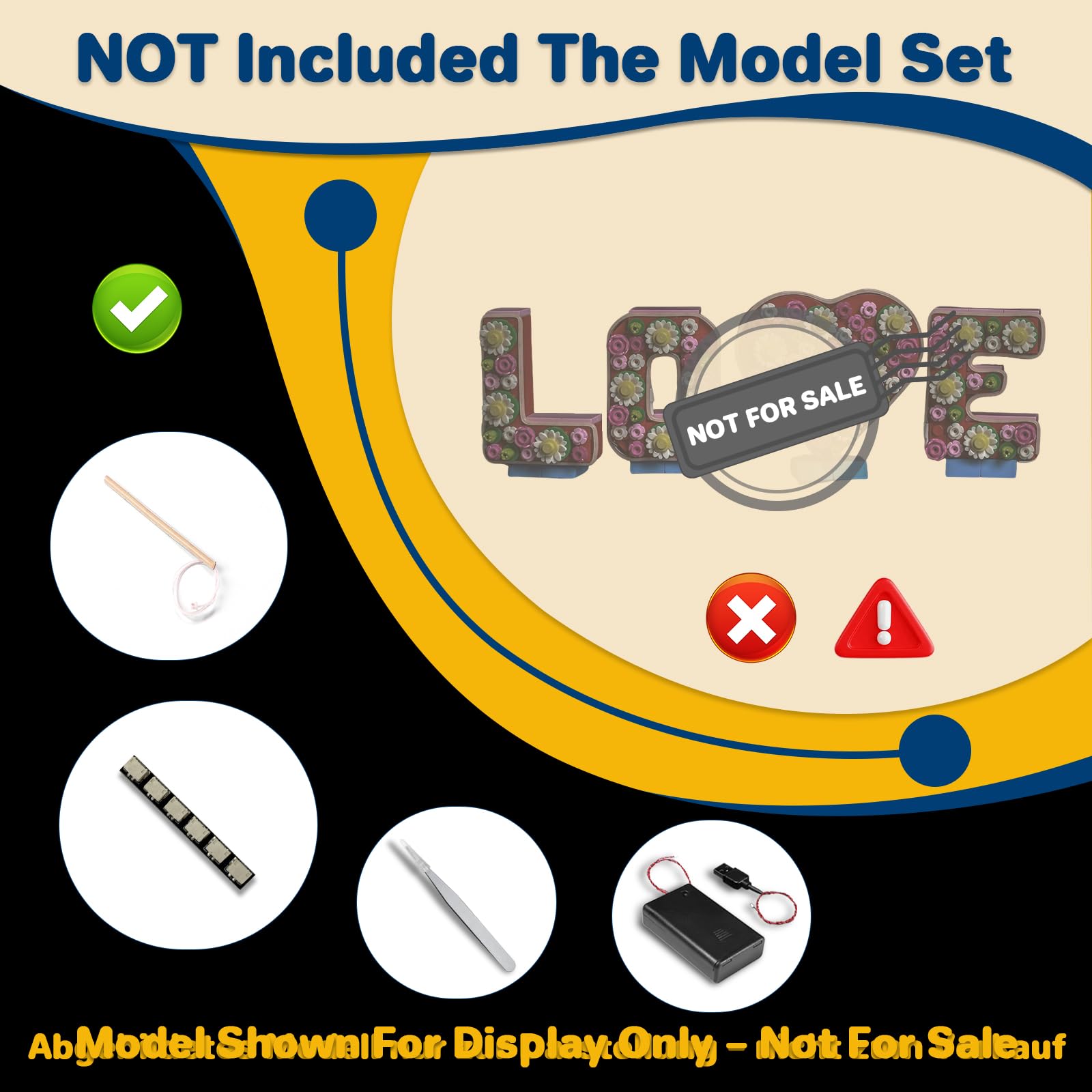 LocoLee Led Light Set Compatible with Lego 40867 Love Letters Led Decoration Lighting Kit Compatible with Lego 40867 Building Blocks Model,Only Lights Set,No Model - Image 2
