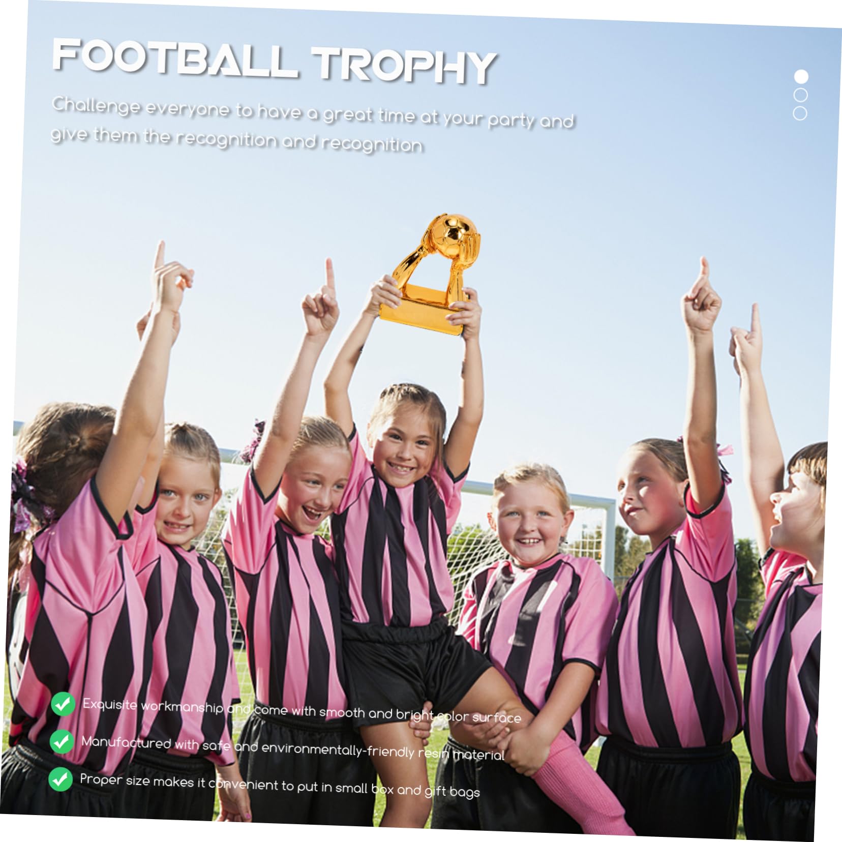 VINTORKY Football Trophy Award Versatile Decorative Soccer Trophy for Goalkeepers Resin Craft Souvenir for Fans for Sports Competitions and Events
