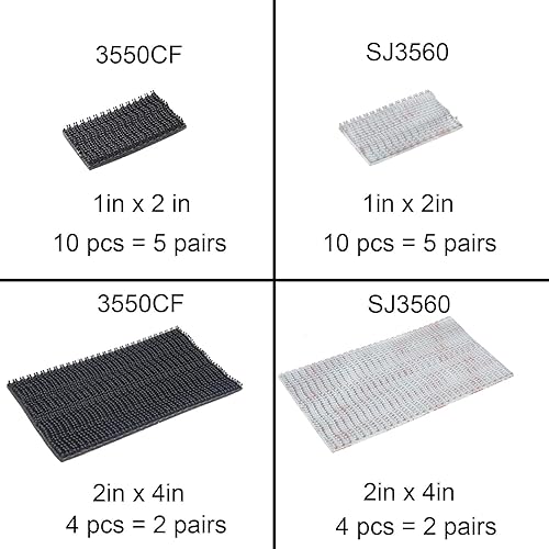 Miniatura 2 de Cinta de bloqueo doble de 2 x 4 pulgadas, 4 unidades, cinta de montaje resistente de doble bloqueo, cinta entrelazada, cierre resellable,