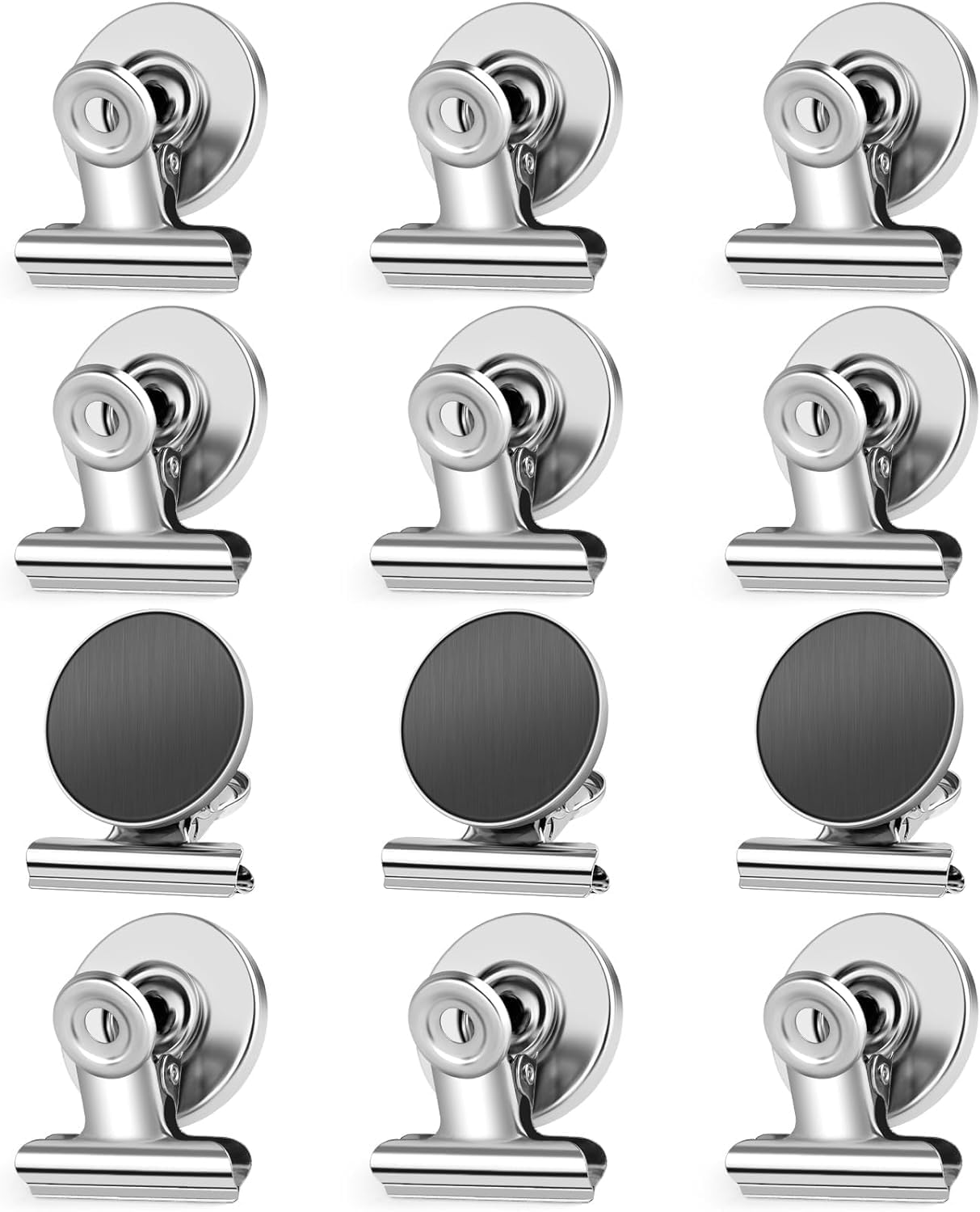 Grtard 12pack Fridge Magnets Refrigerator Magnets Magnetic Clips Heavy Duty Detailed List Display Paper Fasteners on Home& Office& Teaching