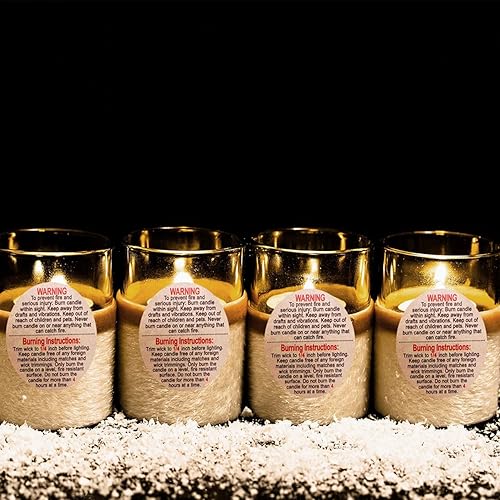 Miniatura 5 de 1000 piezas de etiquetas de advertencia, pegatinas de seguridad de 1.5 pulgadas para hacer velas de bricolaje en tarros, marrón