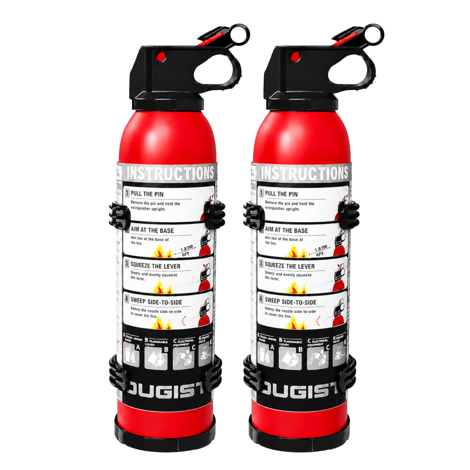 Small Fire Extinguisher for Home & Car (2-Pack, 1.32lb Each) ABC Powder Spray