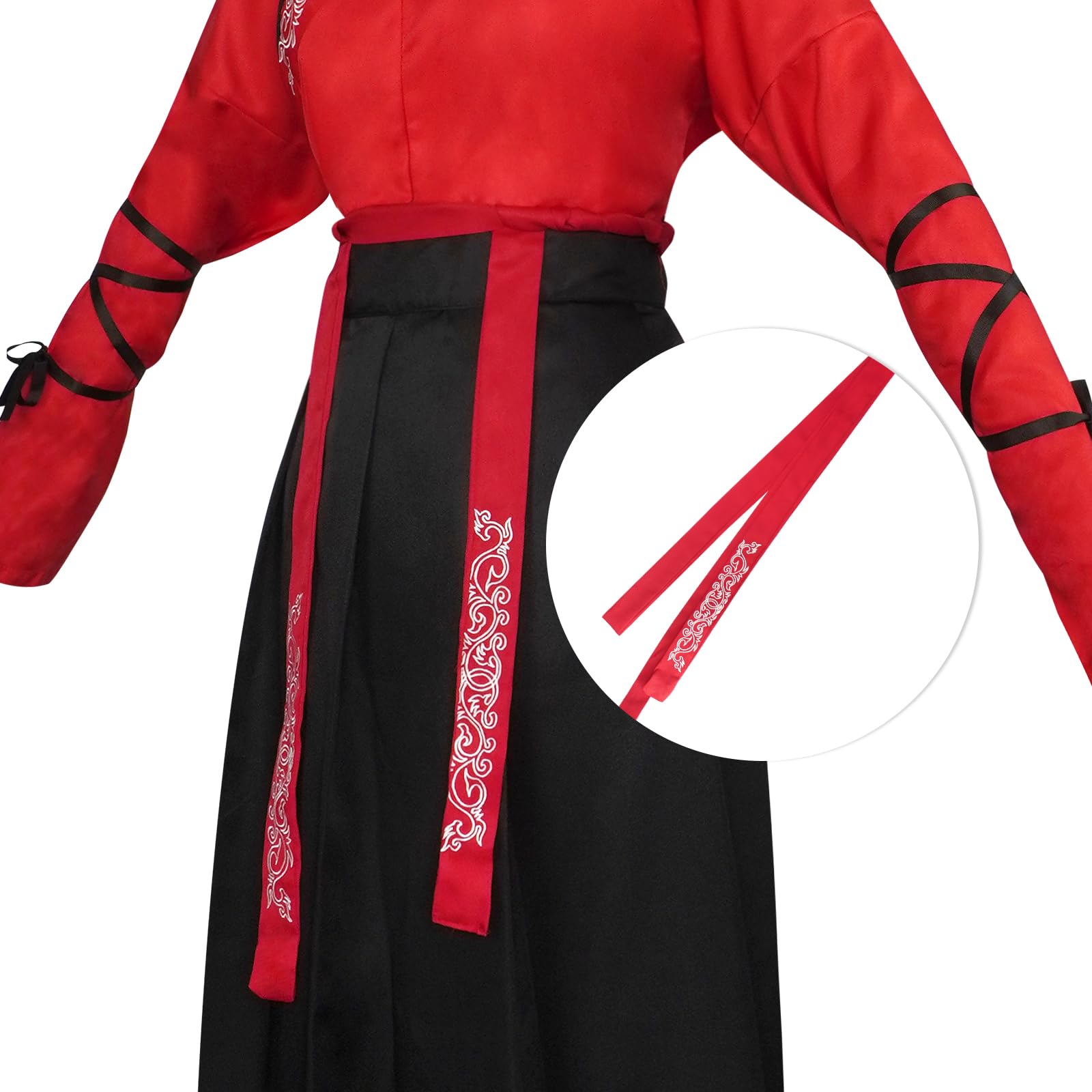 Damska sukienka Hanfu, tradycyjny chiński zestaw kostiumowy, luźne rękawy, haftowane konopie na orientalny Cosplay, festiwal, do noszenia na co dzień (z akcesoriami)