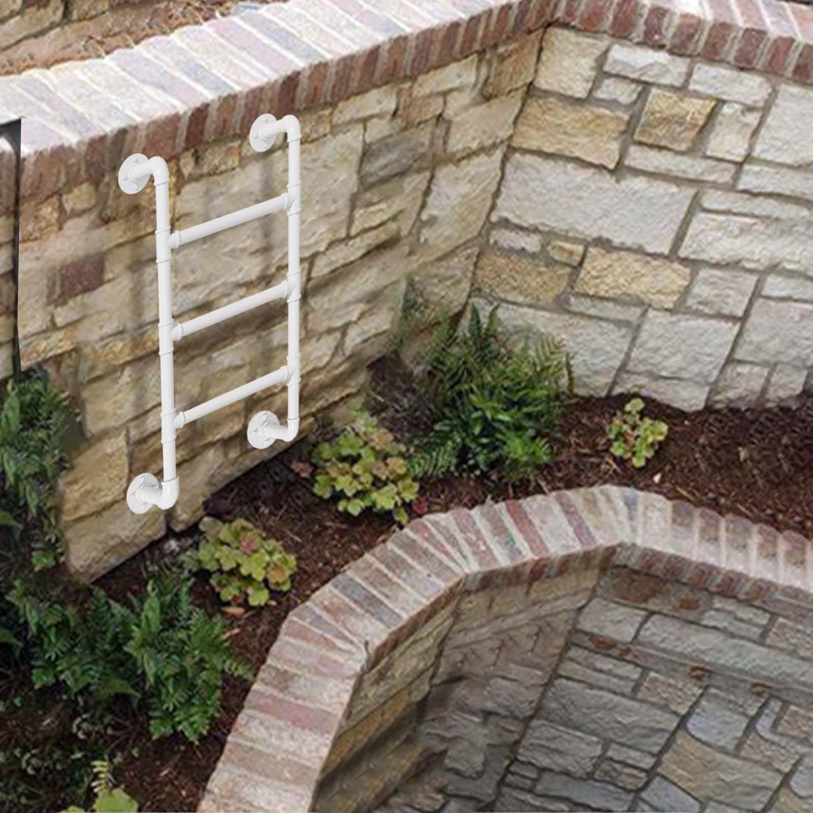 Échelles d'escalade universelles fixées au mur en acier durable pour puits de sous-sol