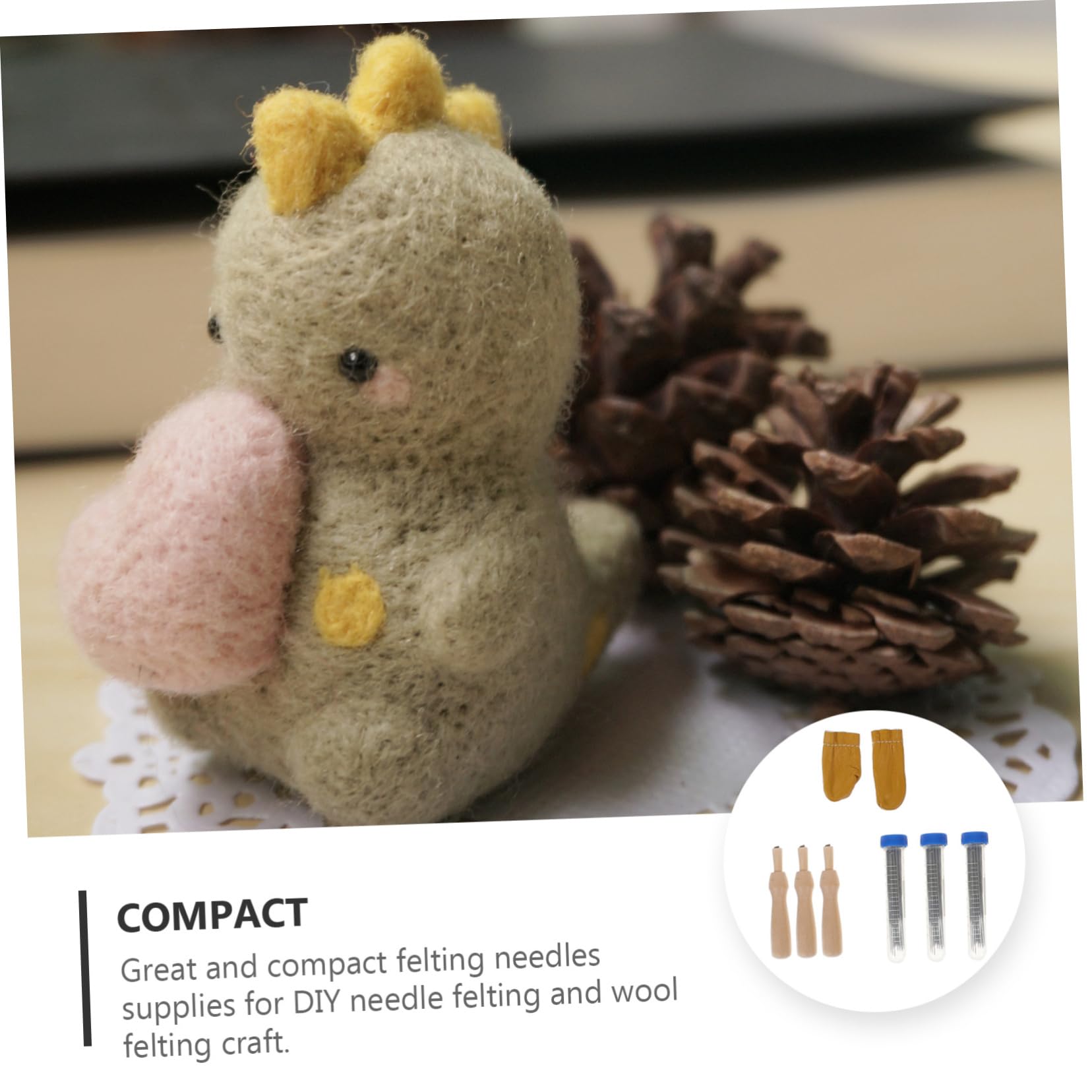 NUOBESTY 3sets Aghi Per Infeltrimento Della Lana Di Strumenti Per Fai Te Con Base Per Progetti Creativi Di Infeltrimento e Artigianato Sicuri e Resistenti