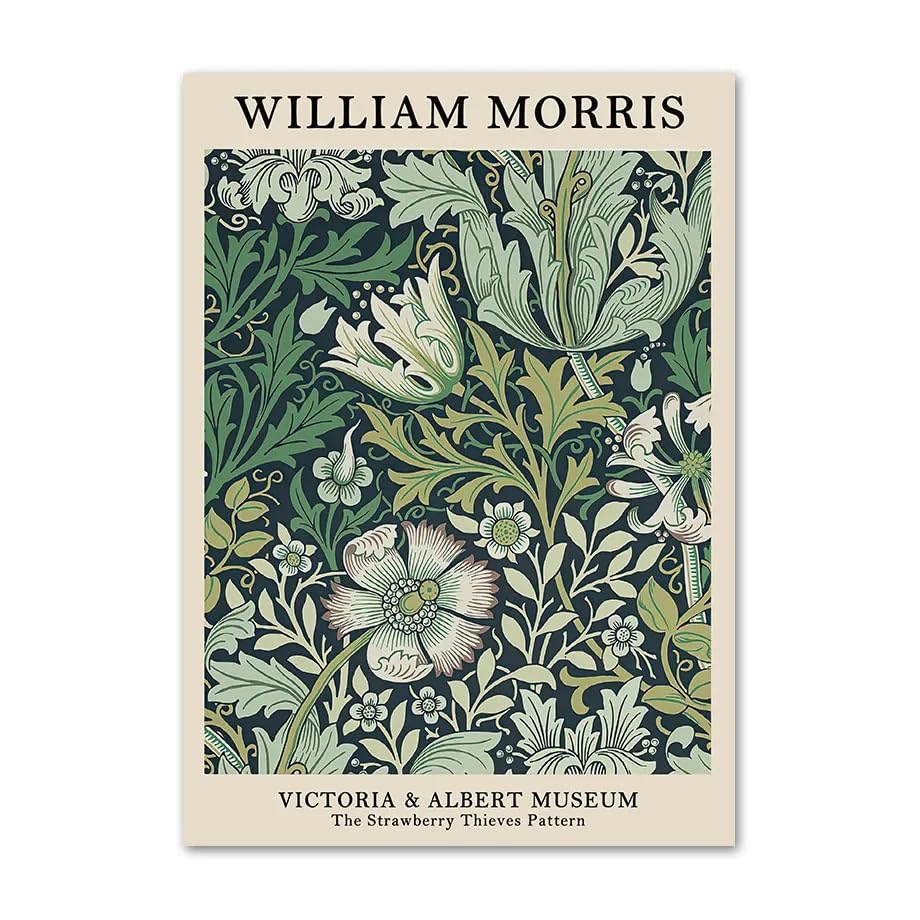 William Morris Posters Retro bloemen plant Canvas schilderij William Morris Prints esthetische kunst aan de muur voor kamer Home Decor foto's 40x60cmx2 geen frame - Afbeelding 3