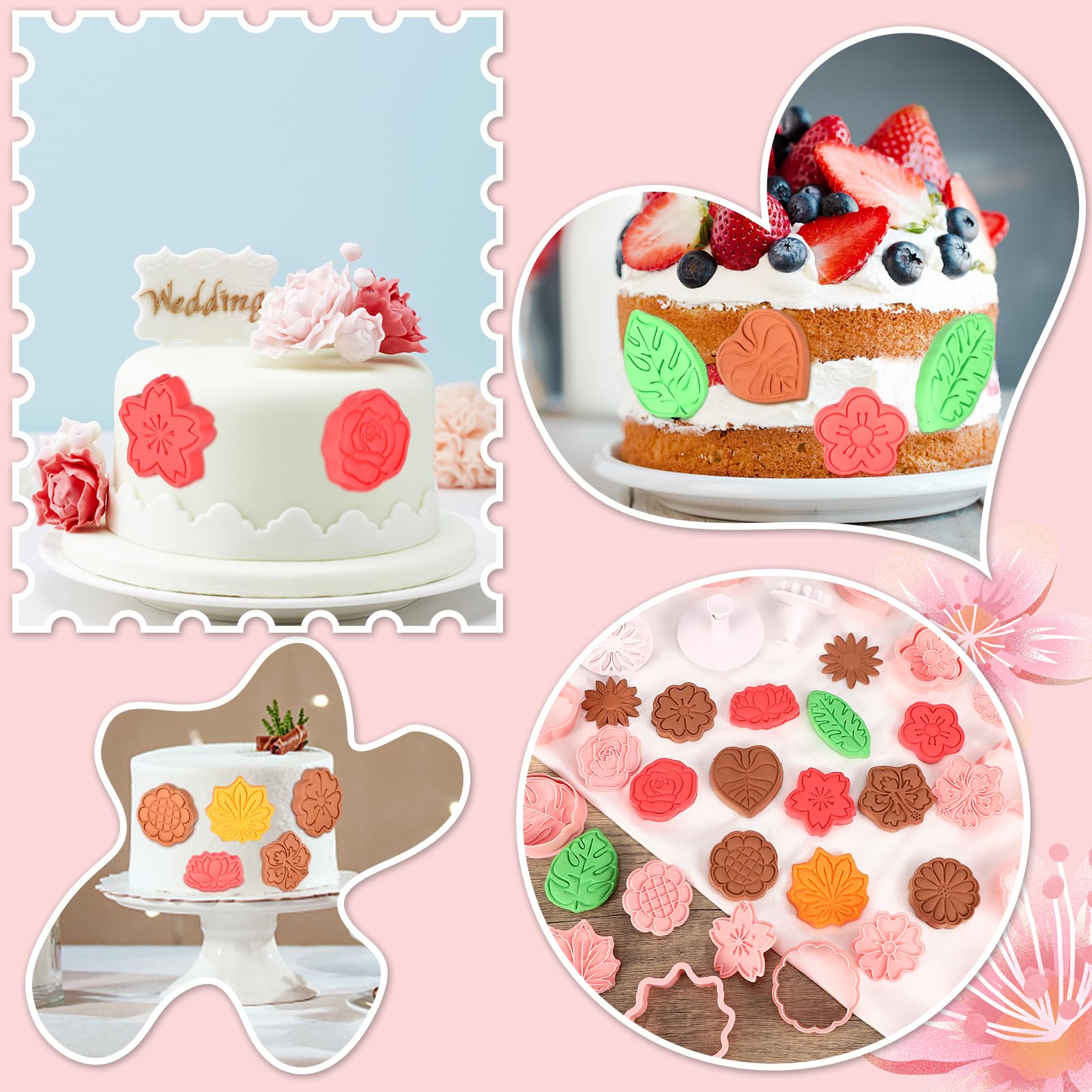Stampi per biscotti rosa 3d Stampo per biscotti