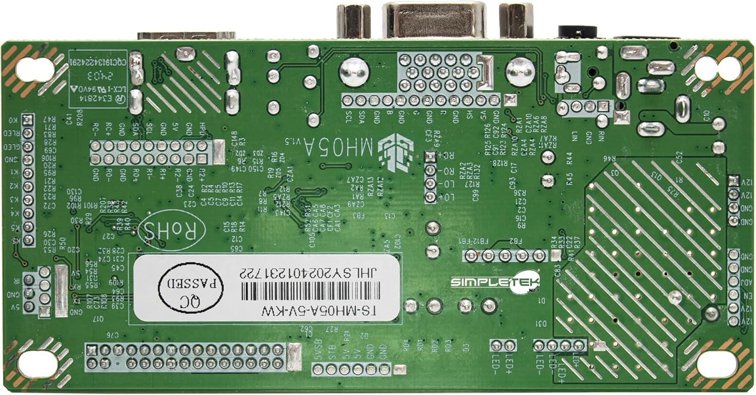 SIMPLETEK - Controller Modulo Porte | HDMI VGA Jack Audio 3.5 mm | Alimentazione 5V | Ricambio Originale per Monitor 17" Simpletek