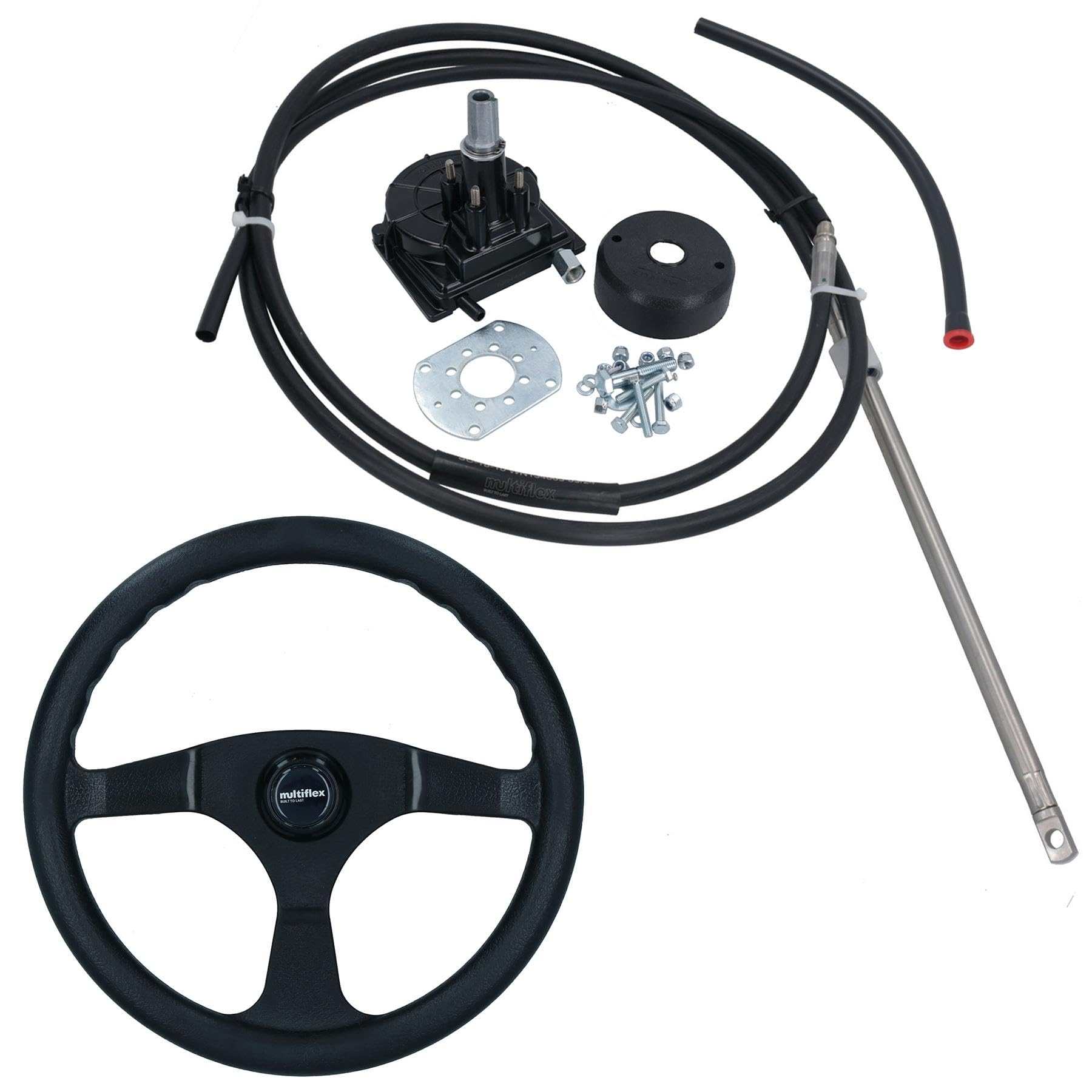 AB Tools Multiflex Boat Outboard Steering Wheel Kit 14ft up to 55hp Marine Steering Helm