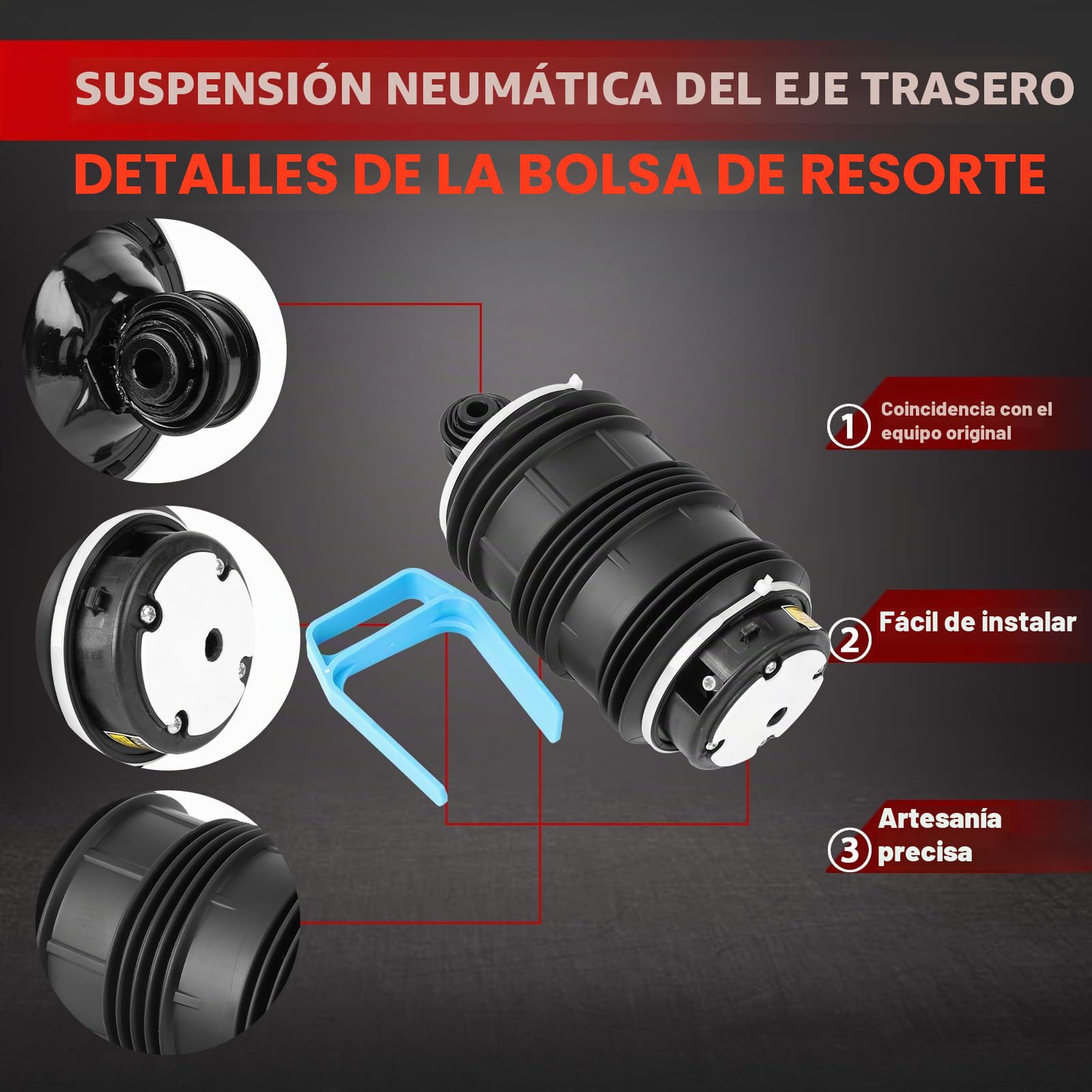 Suspensión neumática con 2 pines trasero izquierdo/derecho OE# 2113200925 A2113200925 Compatible con Clase E S211 W211 E200 E220 E230 E240 E270 E280 E320 E350 E550 00 E4 00 E420 E55 E63