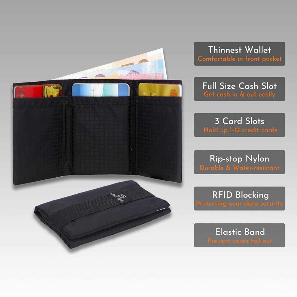 Amazon.com: LIGHT FOLD Slim Wallet for Men with RFID