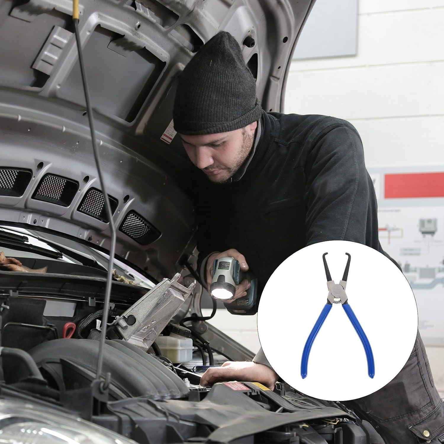 7 Inch Car Gasoline Hose Release Pliers for Fuel Pipe Maintenance
