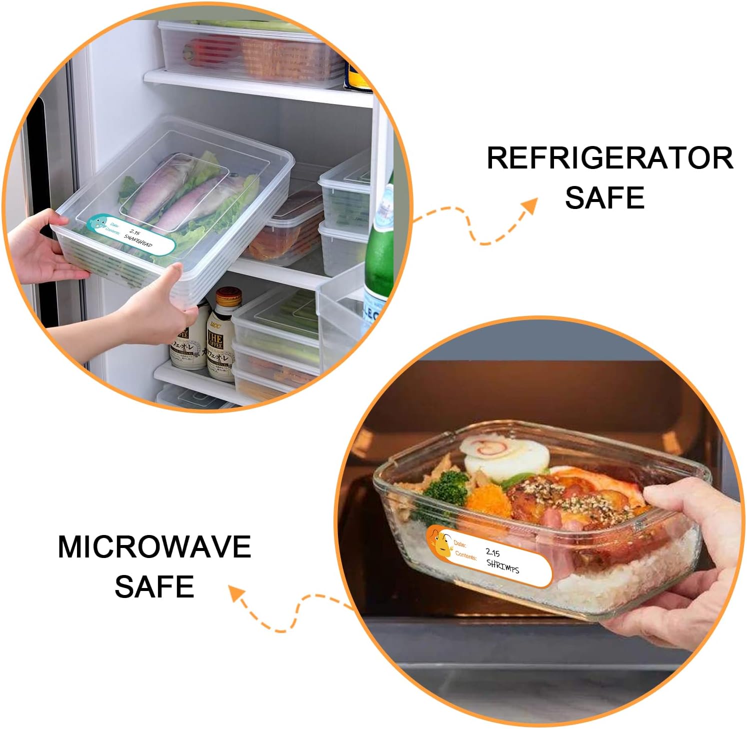 Labelebal 1 x 4 Inch Freezer Labels Removable, 512pcs Food Labels Cartoon Waterproof, No Residue Food Storage Labels for for Kitchen, Mason Jar Labels, Bottle Labels to Write On : Office Products