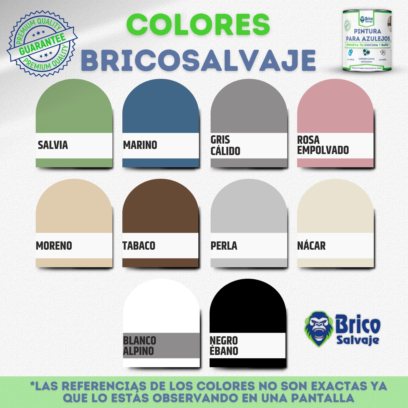 Pintura para Azulejos Cocina y Baño al Agua MATE | Sin Imprimación | Lavable | Gran dureza (Moreno, 750 ML)