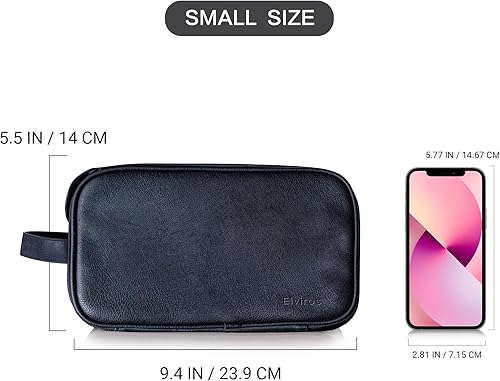 Miniatura 6 de Elviros - Bolsa de aseo de viaje para hombre, gran kit de afeitado Dopp resistente al agua, organizador de artículos de baño, bolsas cosméticas de