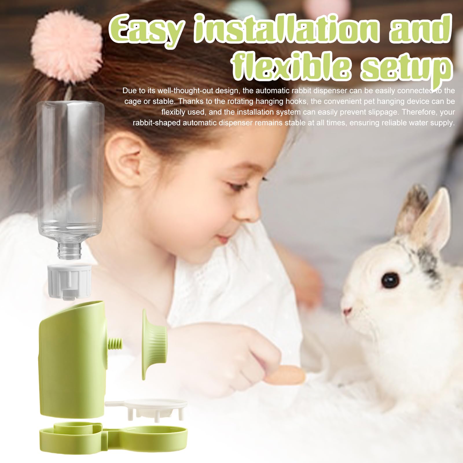 Lot de 3 distributeurs d'eau automatiques lapins : gourde suspendue pour animaux de compagnie, bouteille d'eau automatique, bouteille d'eau pour lapin, chinchilla, hérisson, écureuil, furet