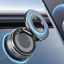 2025 Upgraded Vacuum Magnetic Smartphones Holder Stand, for Magsafe Suction Cup Car Phone Mount, 360° Adjustable, Foldable for All Car & All Cellphones & Gym/Mirror/Kitchen/Smooth Surface