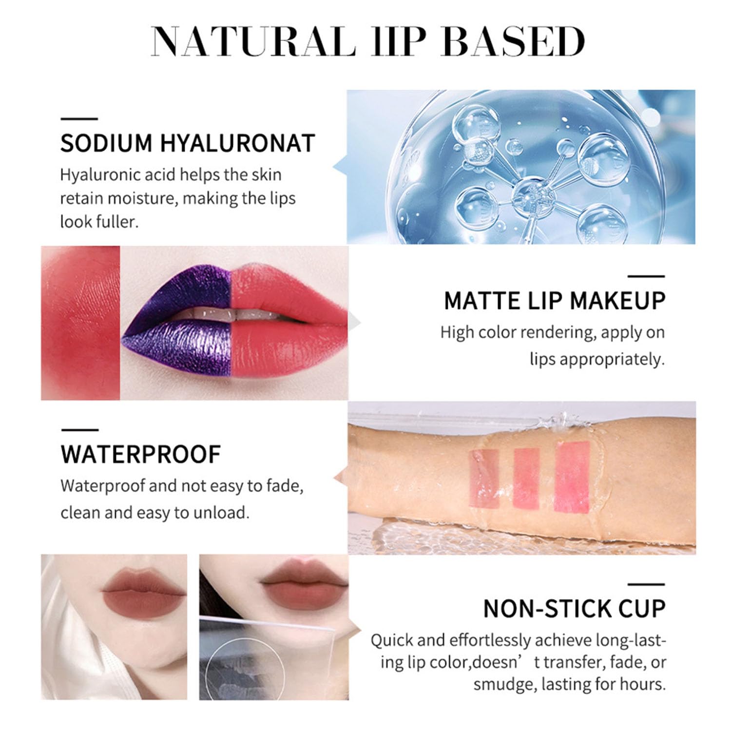 Sitovely 3PCS Peel Off Lip Liner Stain, Peel Off Lip Tint Set, Waterproof Long Lasting Peel Off Lip Stain Tattoo - Image 3
