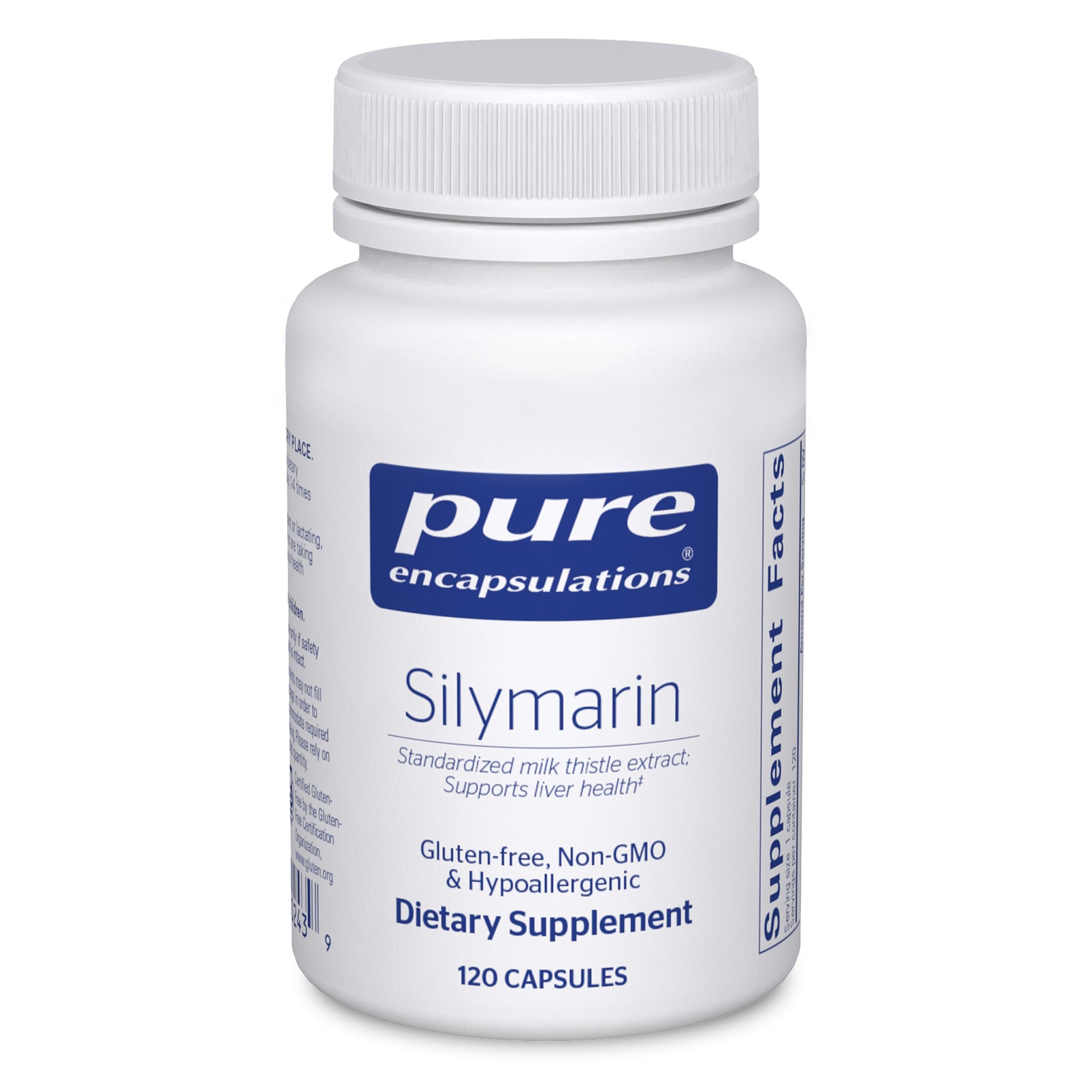 Pure EncapsulationsSilymarin - Hypoallergenic Supplement with Concentrated Milk Thistle Extract for Liver Support - 120 Capsules