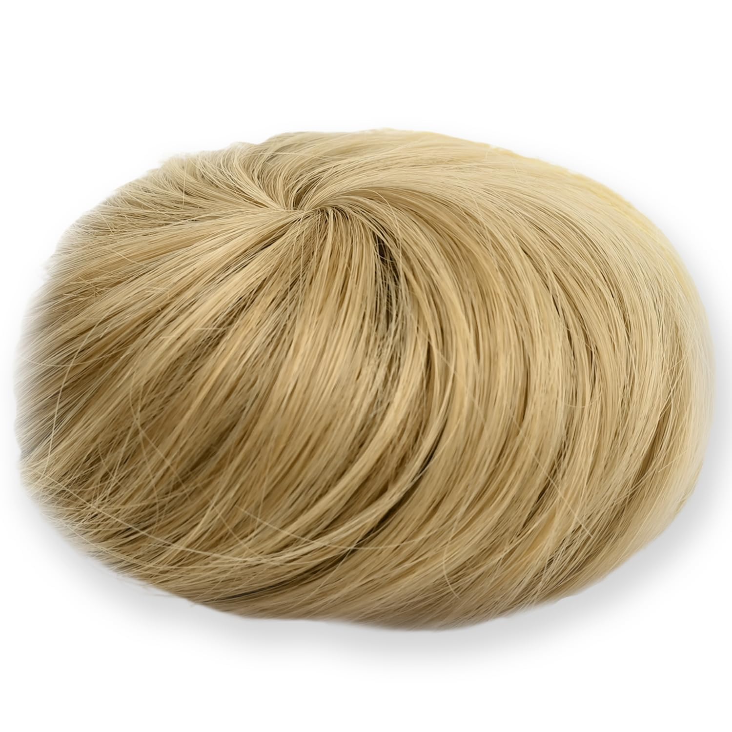 Extensiones de Moño, Estilo de Pelo Liso Sintético para Mujeres (Rubio Miel Claro)