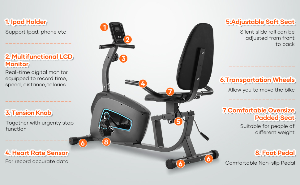 Recumbent Exercise In Exercise Cycle YOSUDA Folding Exercise Bike