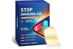 Quit Smoking Aid Patches That Work - 56 Patches Step 1, 2, 3