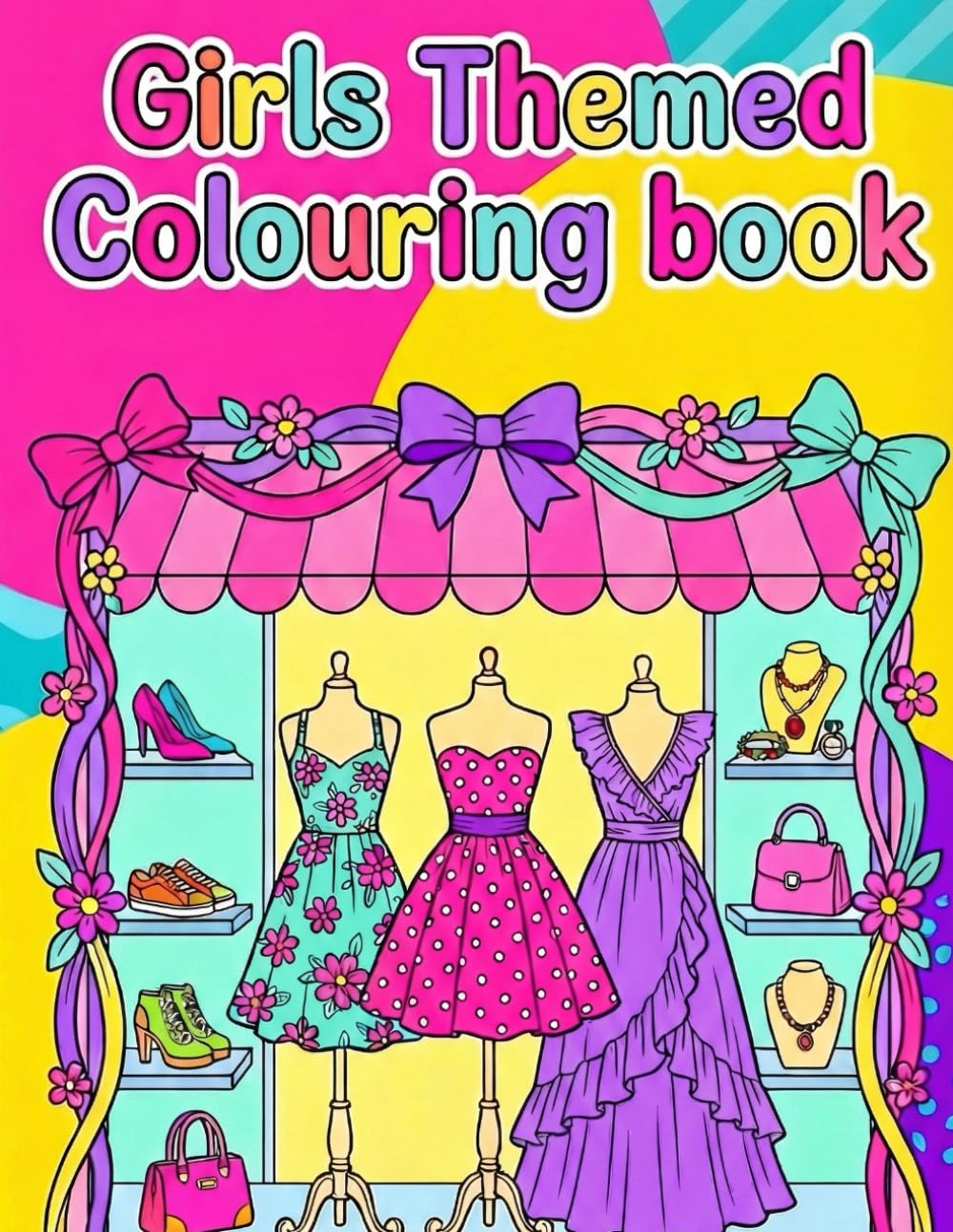 The Girly Aesthetic Colouring Book: Fashion, Dresses, Jewelry, and Cute Accessories for Creative Girls and Teens