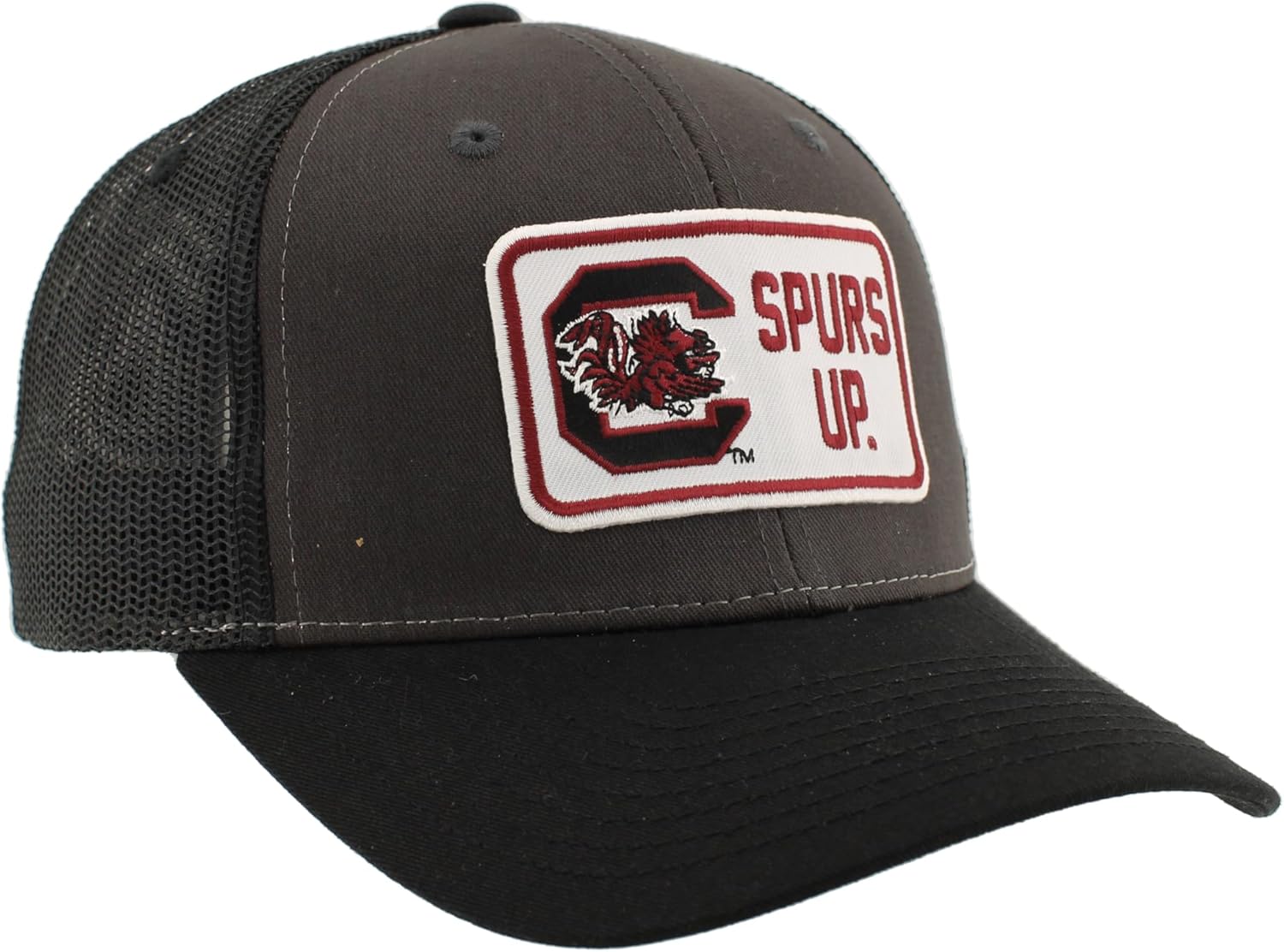 South Carolina Fighting Gamecocks NCAA Officially Licensed Snapback Hat Big Rig Patch Charcoal Black Defer - Image 5