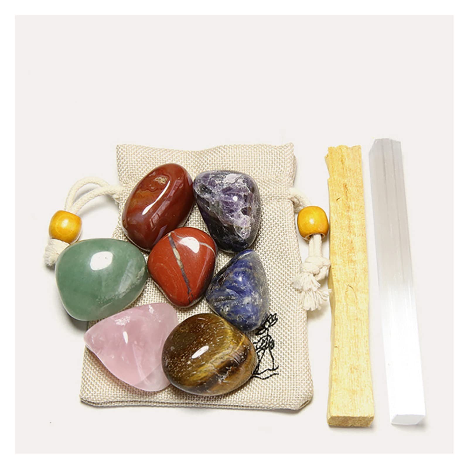 JCAKES Cristallo Naturale Grezzo 1 Set Sette Pietre Chakra Cristallo Naturale Set di Pietre Grezze Pietre Energetiche Yoga