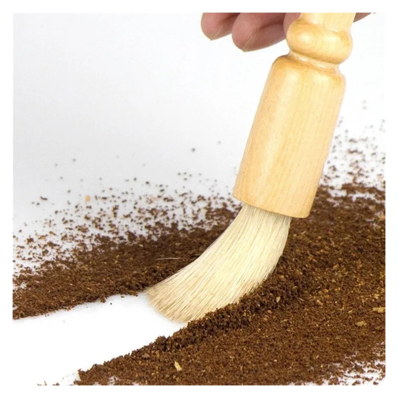 Kaffeemühle Reinigungsbürste Kaffeemühlenbürste aus Holz | Maschinenreinigendes Nylon-Reinigungsset(A-5PC)