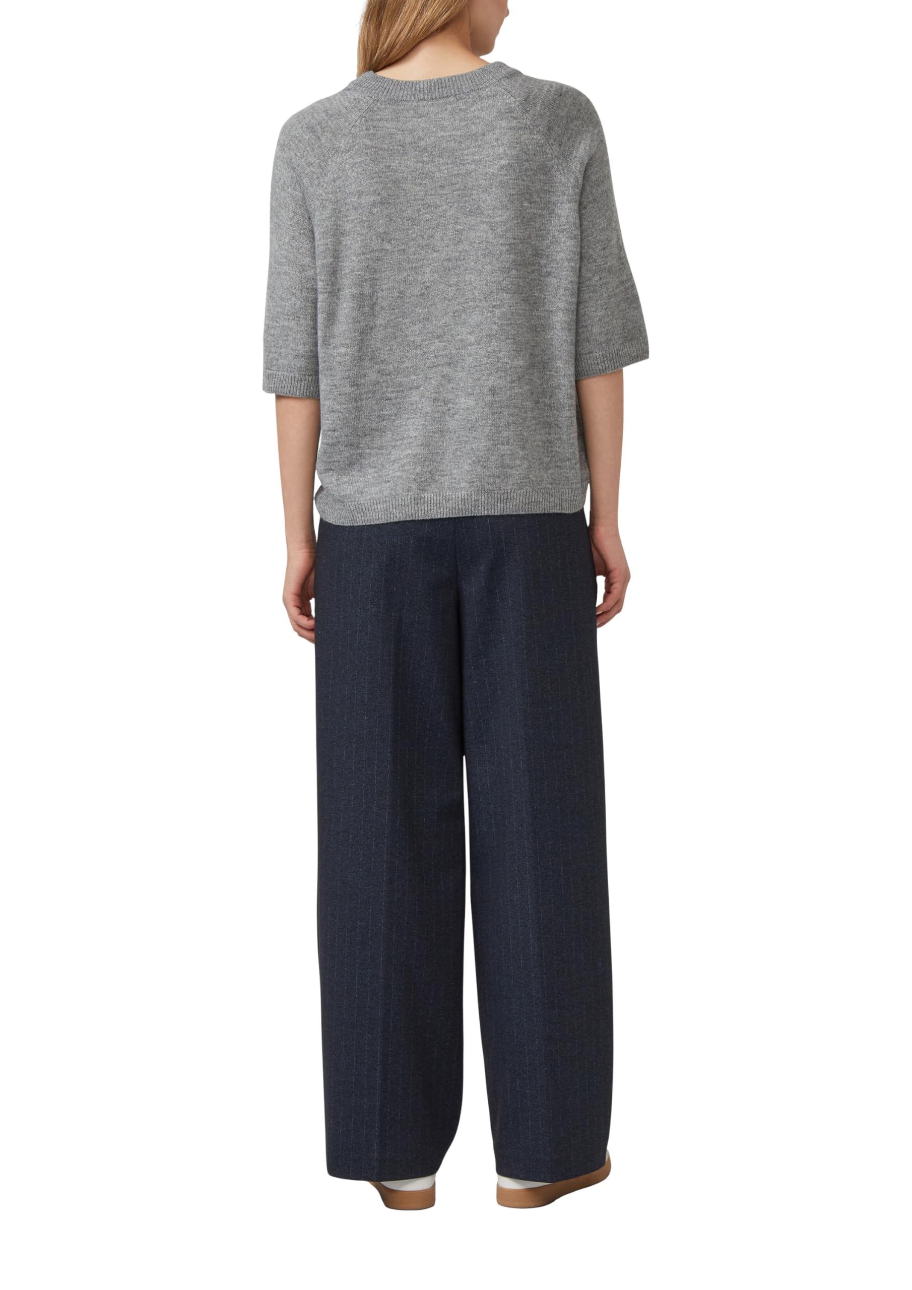 s.Oliver Kurzarmpullover aus Alpakamix