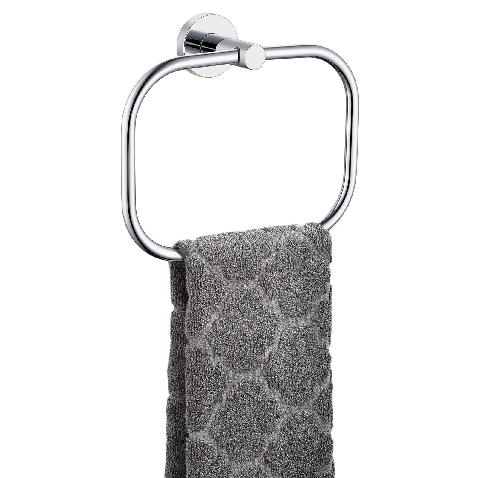 Angle Simple Swivel Towel Ring, Hand Towel Rack for Bathroom, Chrome