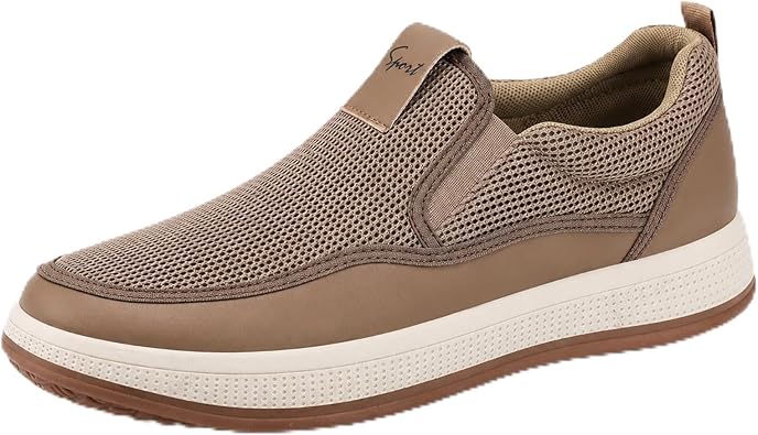 Mens Boat Shoes, Lightweight Breathable Mesh Sneakers | Non Slip Casual Loafers Work Driving Everyday Wear
