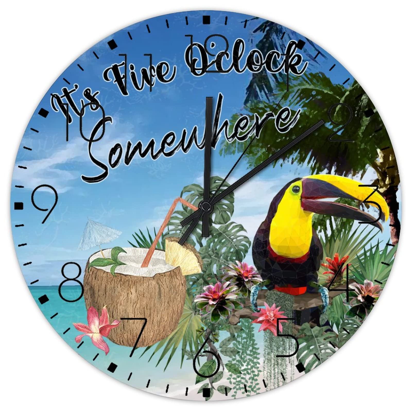 Horloges murales en bois lisibles pour habiller un grand mur vide