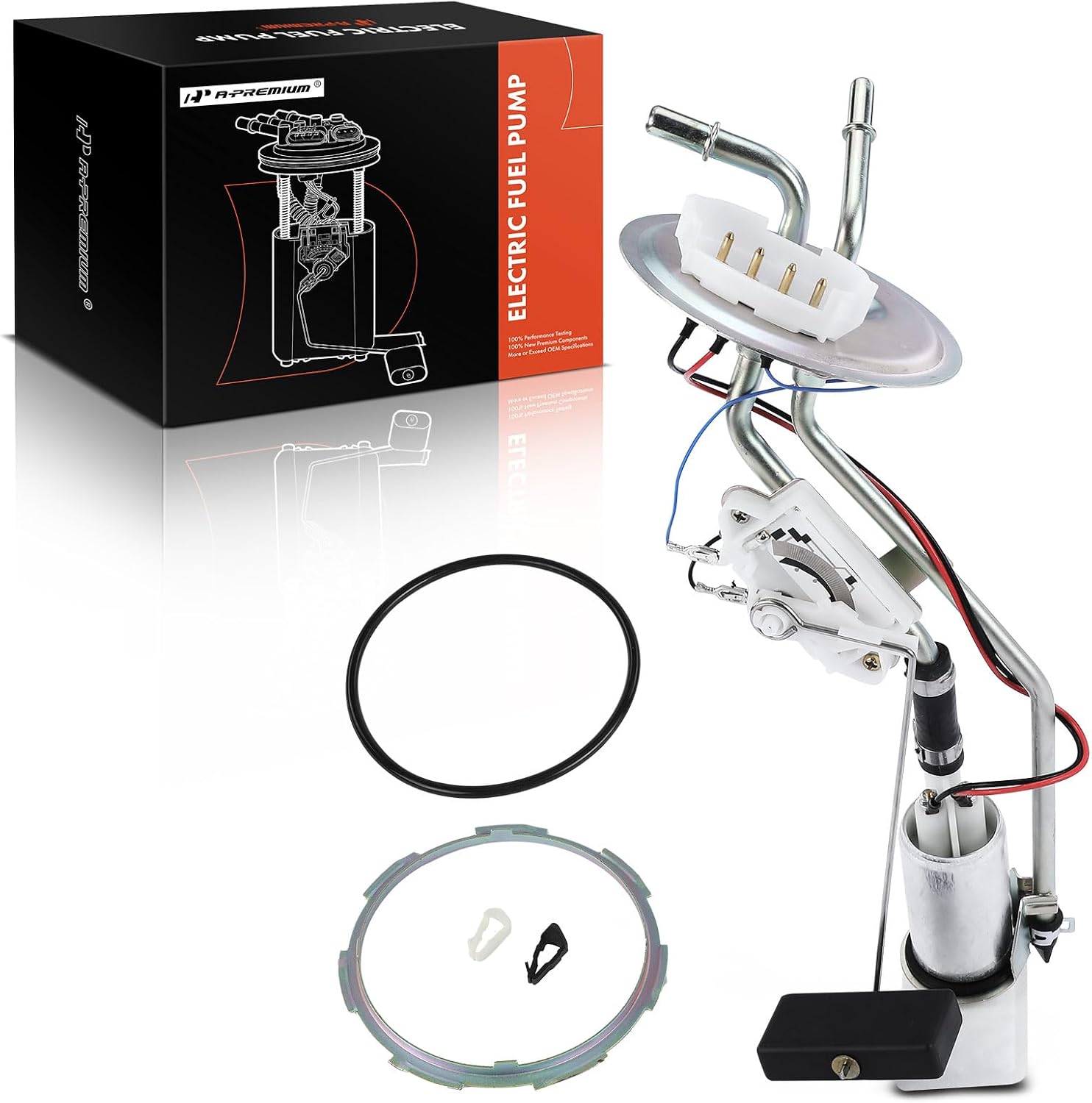 A-Premium Electric Fuel Pump with Sending Unit Compatible with Ford F-250 1985-1986, F-350 1985-1986, 7.5L, Gas, Replace# E5TZ9H307L